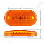 Set of 4 Red + 4 Amber 4" 6 LED Clearance Side Marker Lights for Trailer Camper