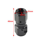6AN Female to Female Swivel Coupler Union Fitting Adapter - Aluminum Black