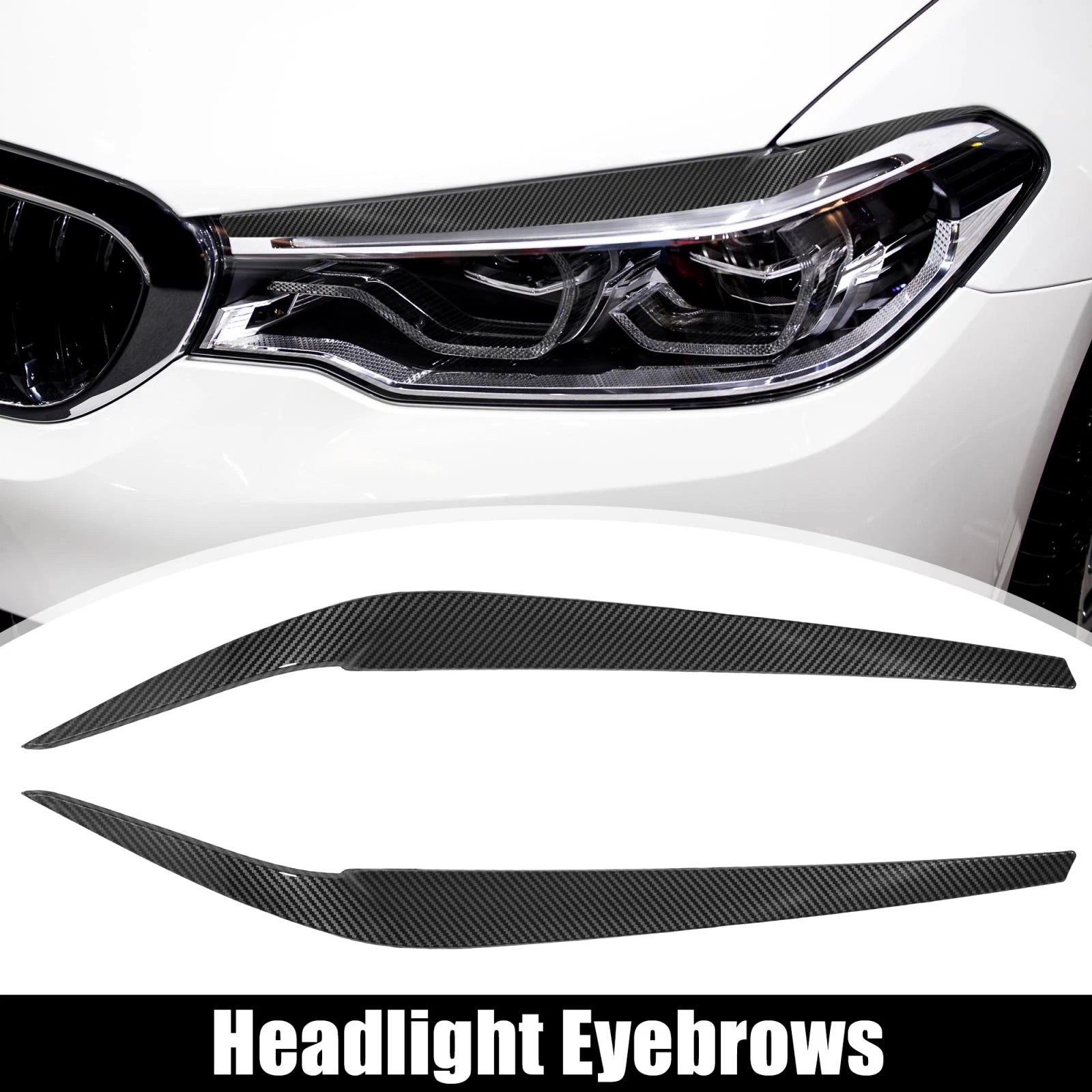 1 Pair Headlight Eye Lid Cover Sticker for BMW G30 530i 540i (2017–2022)