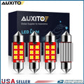 Set of 4 White 36mm LED Dome License Interior Light Bulbs for Various Models (YYYY–YYYY)