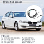 Front Rear Wheel Brake Pad Wear Sensor for BMW 128i 135i (2008 - 2010)