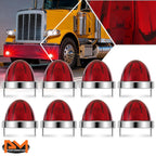 8x LED Watermelon Side Marker Lights for Truck Trailer