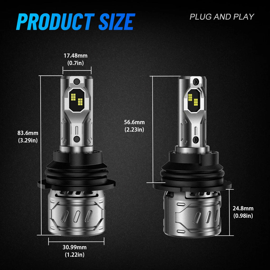 2X Novsight 9007 HB5 LED Headlight Bulbs for