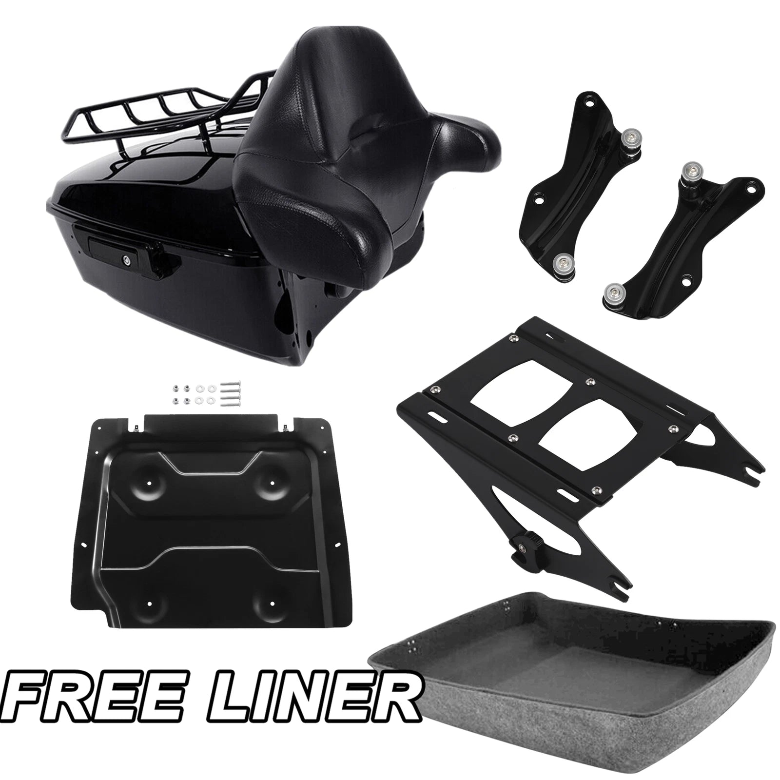 Trunk Pad Plate Mount Rack Docking Kit for Harley Touring (2014–2026)