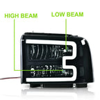 LED DRL Bar Headlights for Ford F250 F350 Super Duty (2005–2007)