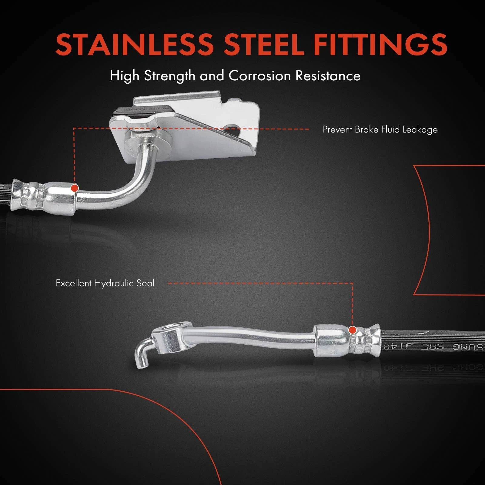 Rear Left Brake Hydraulic Hose for Hyundai Accent (2018–2022)