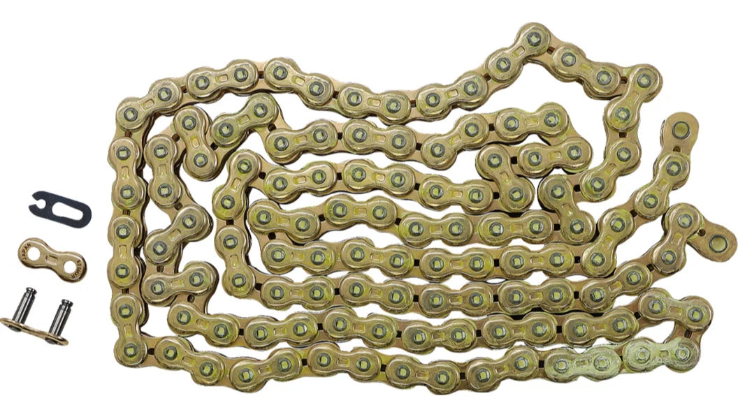 Gold EK 520 MXR Drive Chain for Motocross (120 Links, 8655lb Strength)