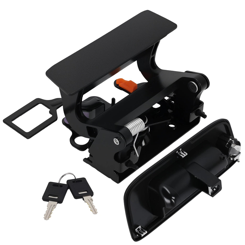 Rear Tailgate Handle Bezel for Chevrolet Silverado (2007–2014) Black Lock Key