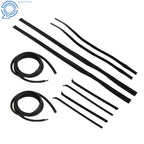 Set of 10 Door Window Weatherstrip Seals for Dodge Truck D/W 150 (1980–1993)