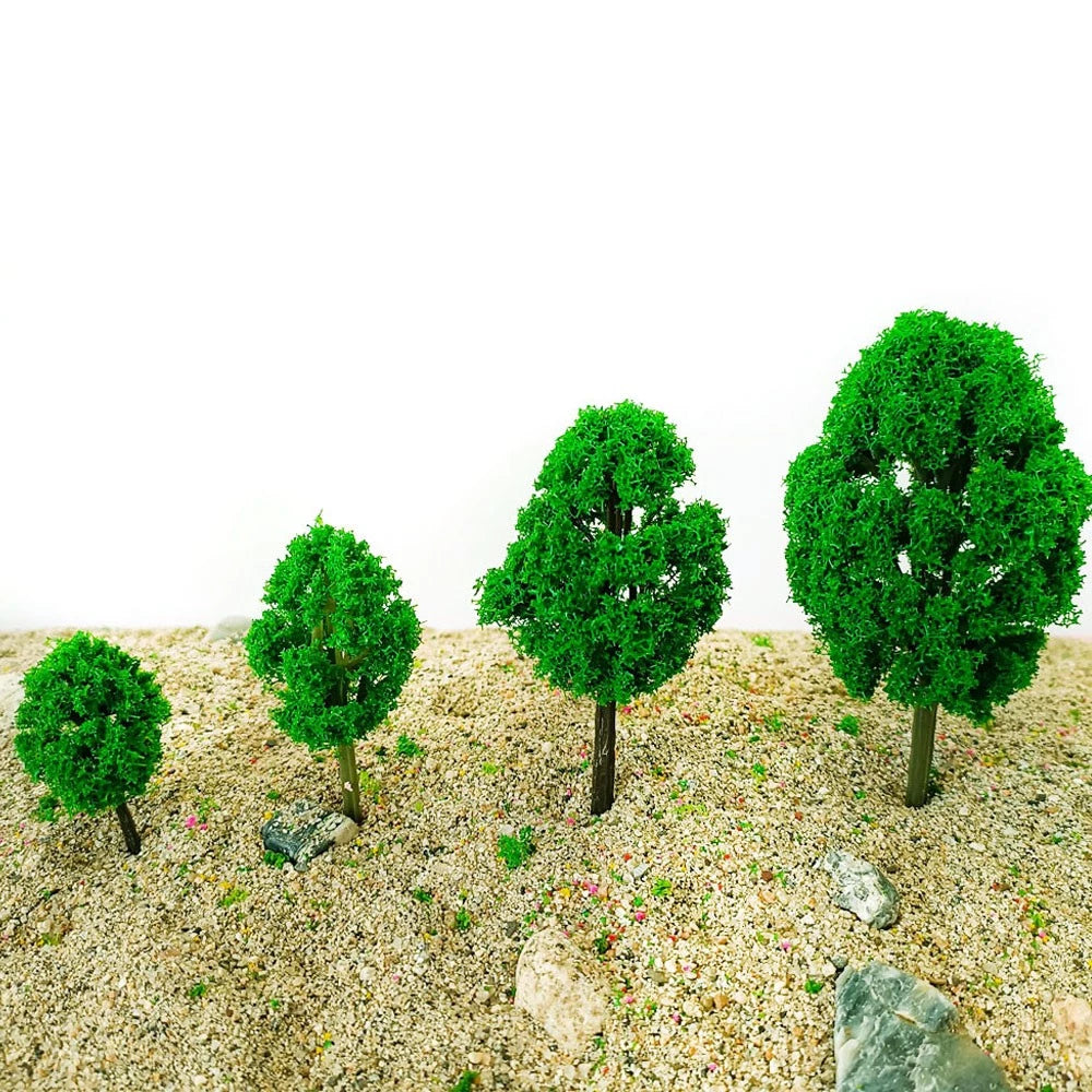 40Pcs Mixed Size Model Trees for Train Railway Architecture Scenery