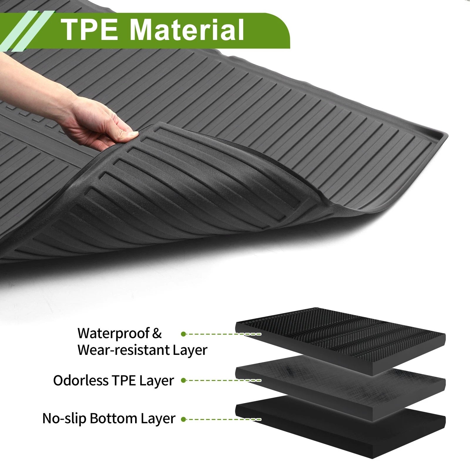 Rear Trunk Mat for Ford Escape (2020–2024) TPE Cargo Liner
