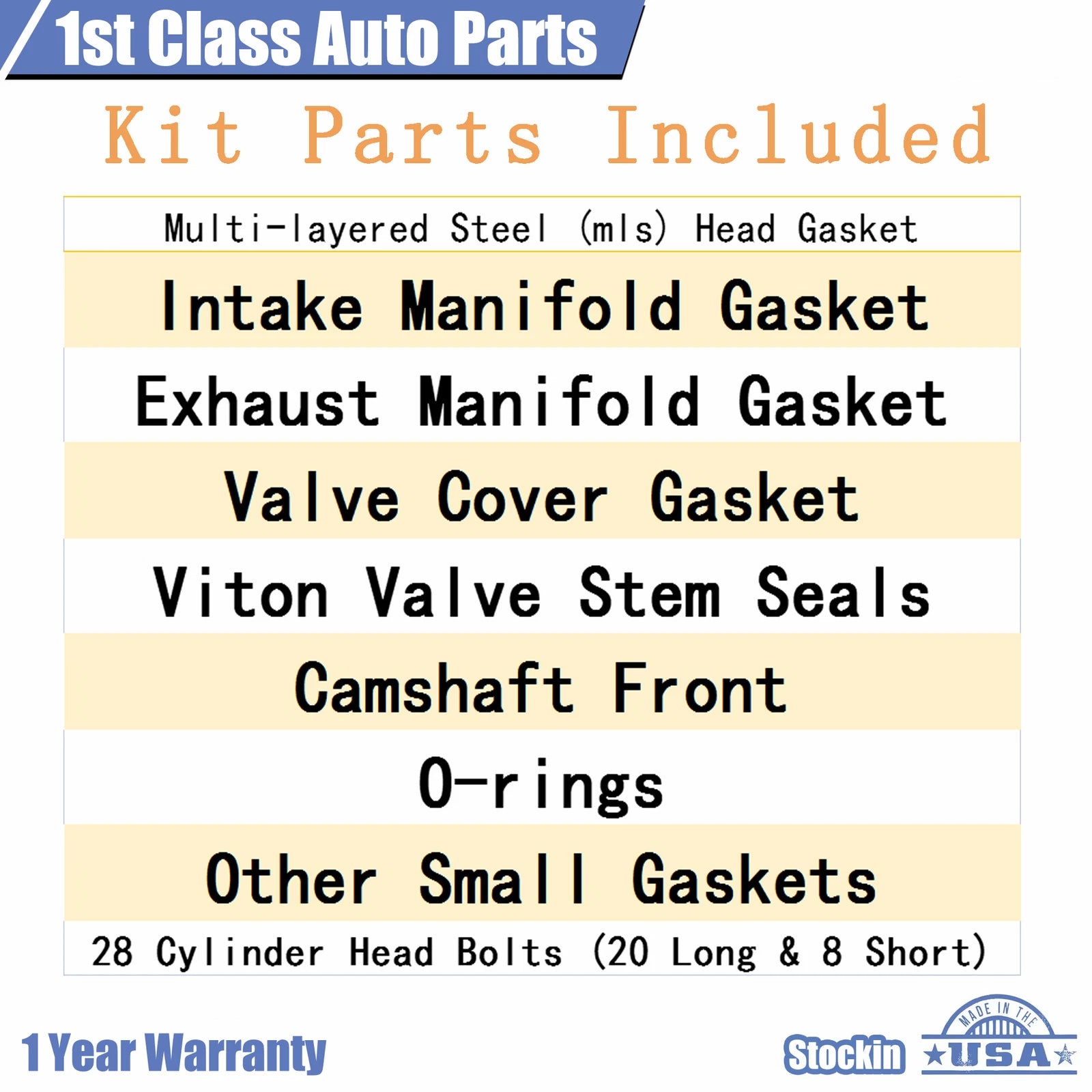 Head Gasket Set with Bolts for Dodge Dakota Jeep Chrysler Aspen (2005–2010)
