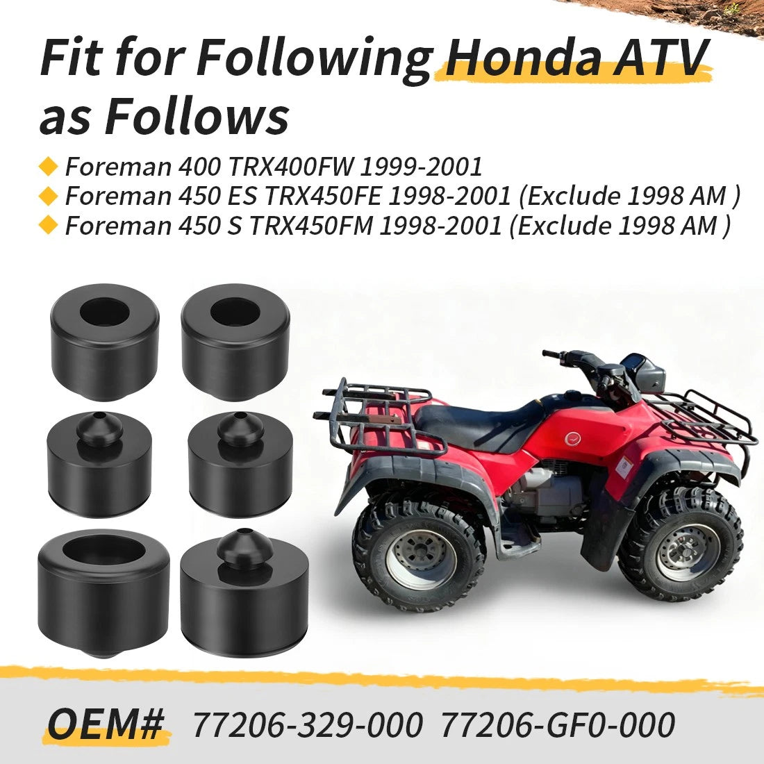 Seat Setting Cushion for Honda Foreman 400 TRX400FW (1999–2001) / Foreman 450 (1998–2001)