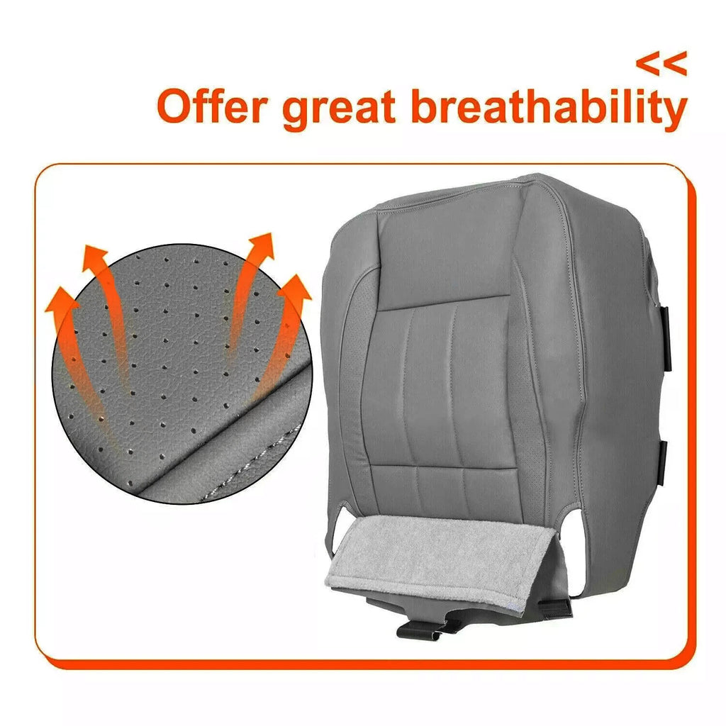 Driver Bottom Seat Cover for Dodge Ram 1500 2500 3500 (2006–2009) Gray