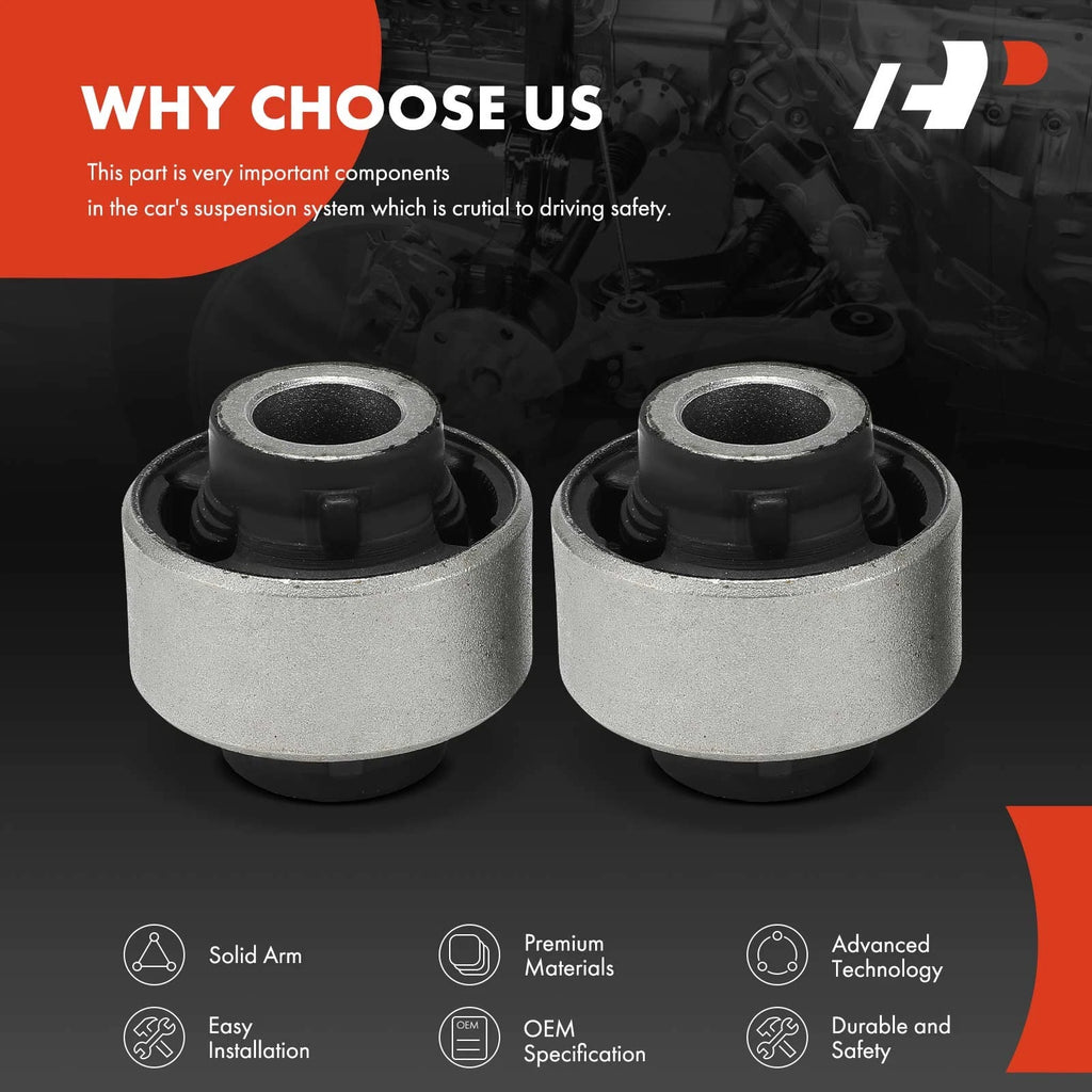2X Front Lower Rearward Control Arm Bushing for Nissan Versa (2012-2019)