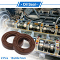 2X Oil Seal Rotary Shaft Seal for Various Models (18x30x7mm) FKM Rubber