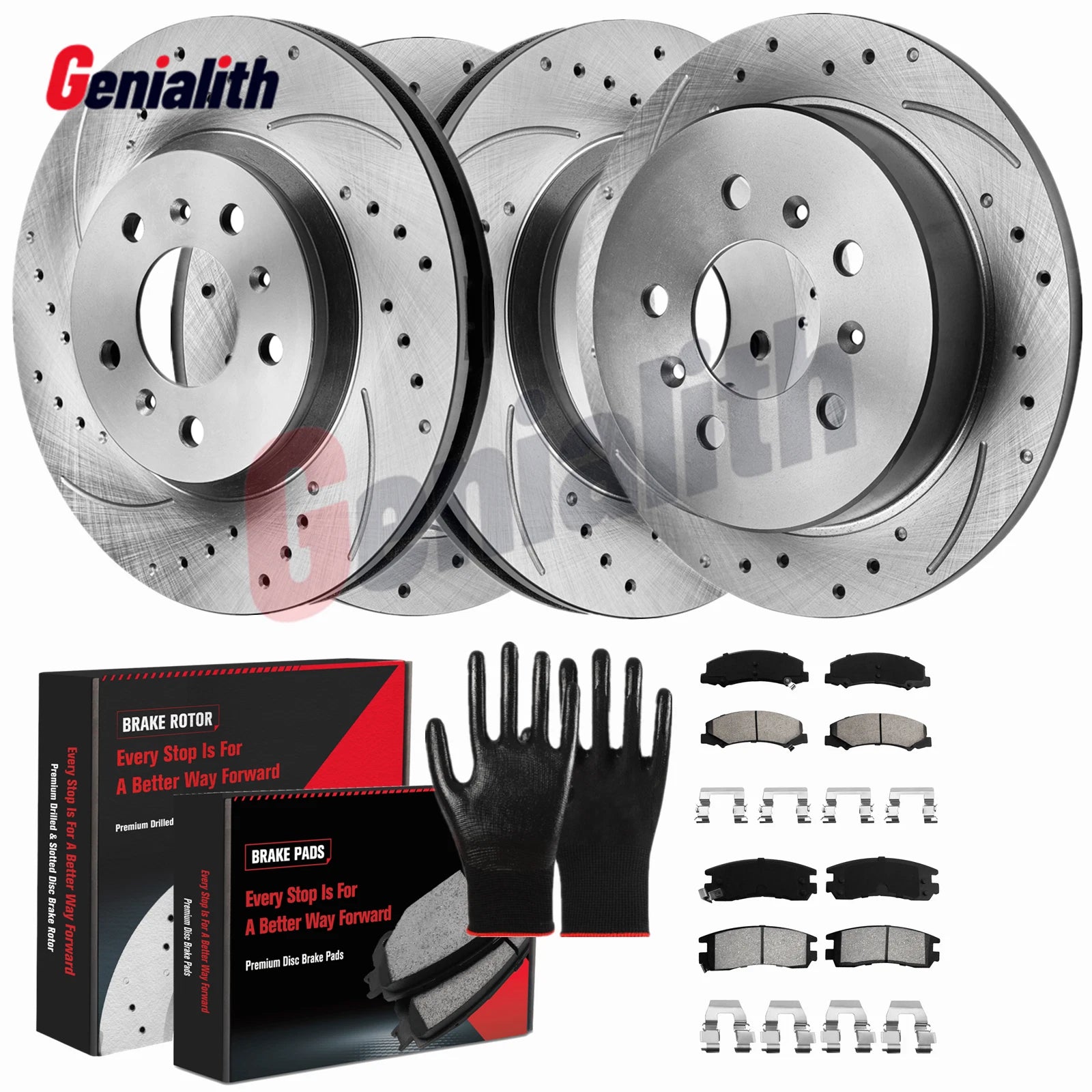 Front Rear Brake Rotors Brake Pads for Chevrolet Impala Monte Carlo (2006–2007)