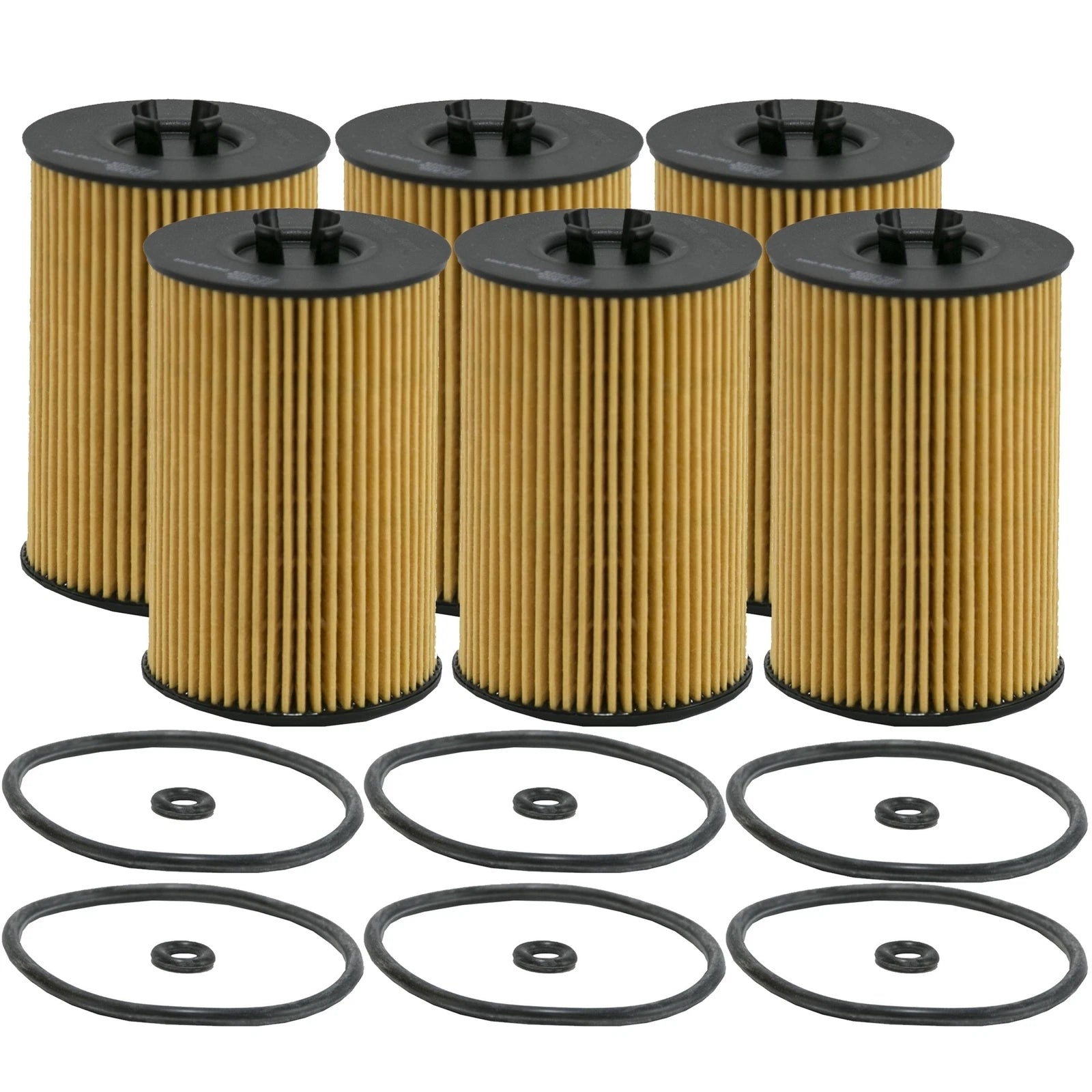 Set of 6 Engine Oil Filters for Audi Volkswagen 2.0L Turbo Diesel