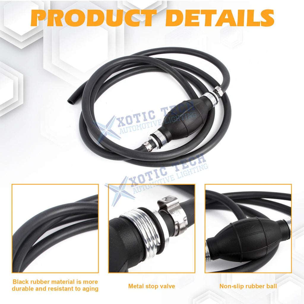 6Ft Black Liquid Transfer Siphon for Universal Make Model (2019-2024)