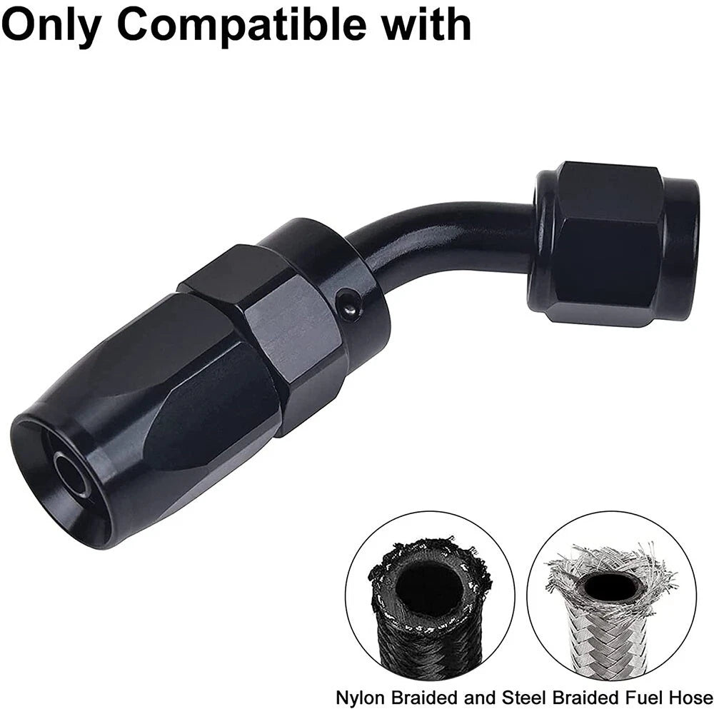 Set of 5 8AN 45 Degree Swivel Hose End Fittings with Adjustable Wrench