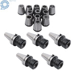 Set of 5 BT40 ER32 Precision Chucks with 12 Collets for High Speed (20000RPM)