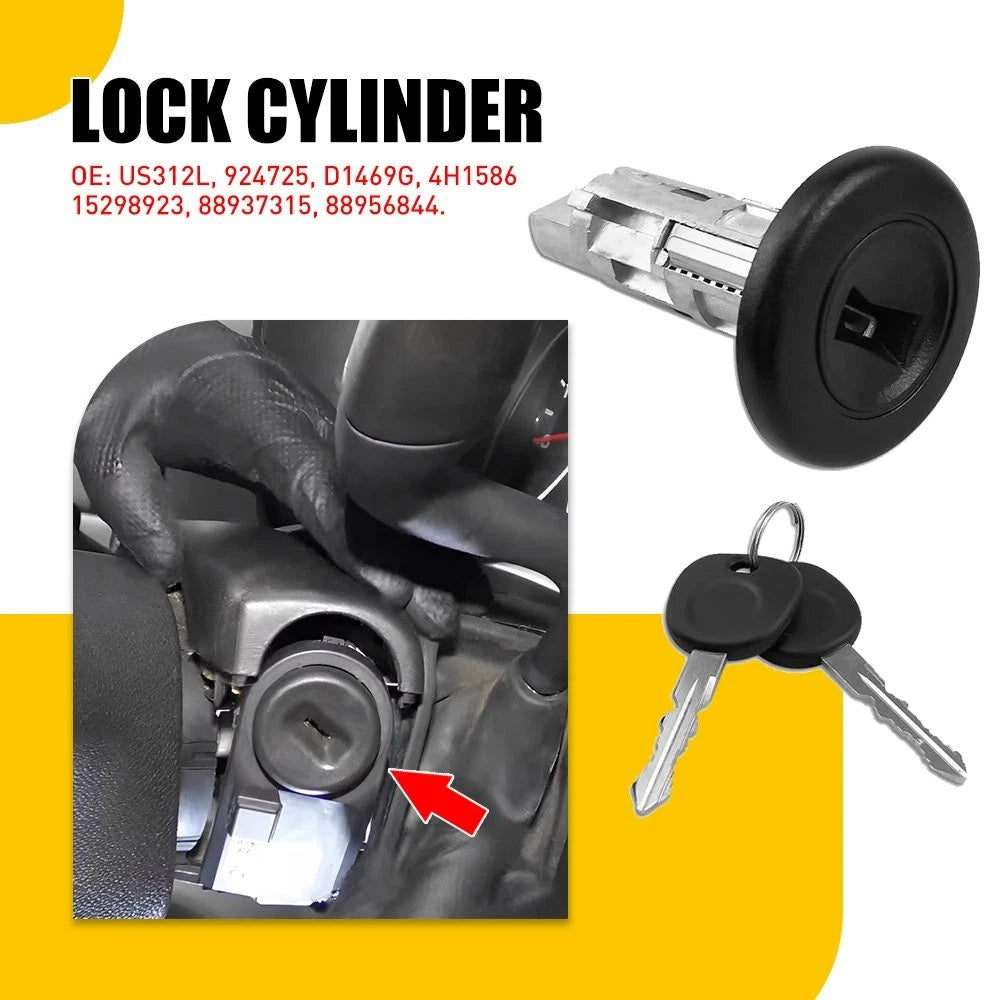 Ignition Switch Lock Cylinder for Chevy Silverado Tahoe (Replaces 15298923)