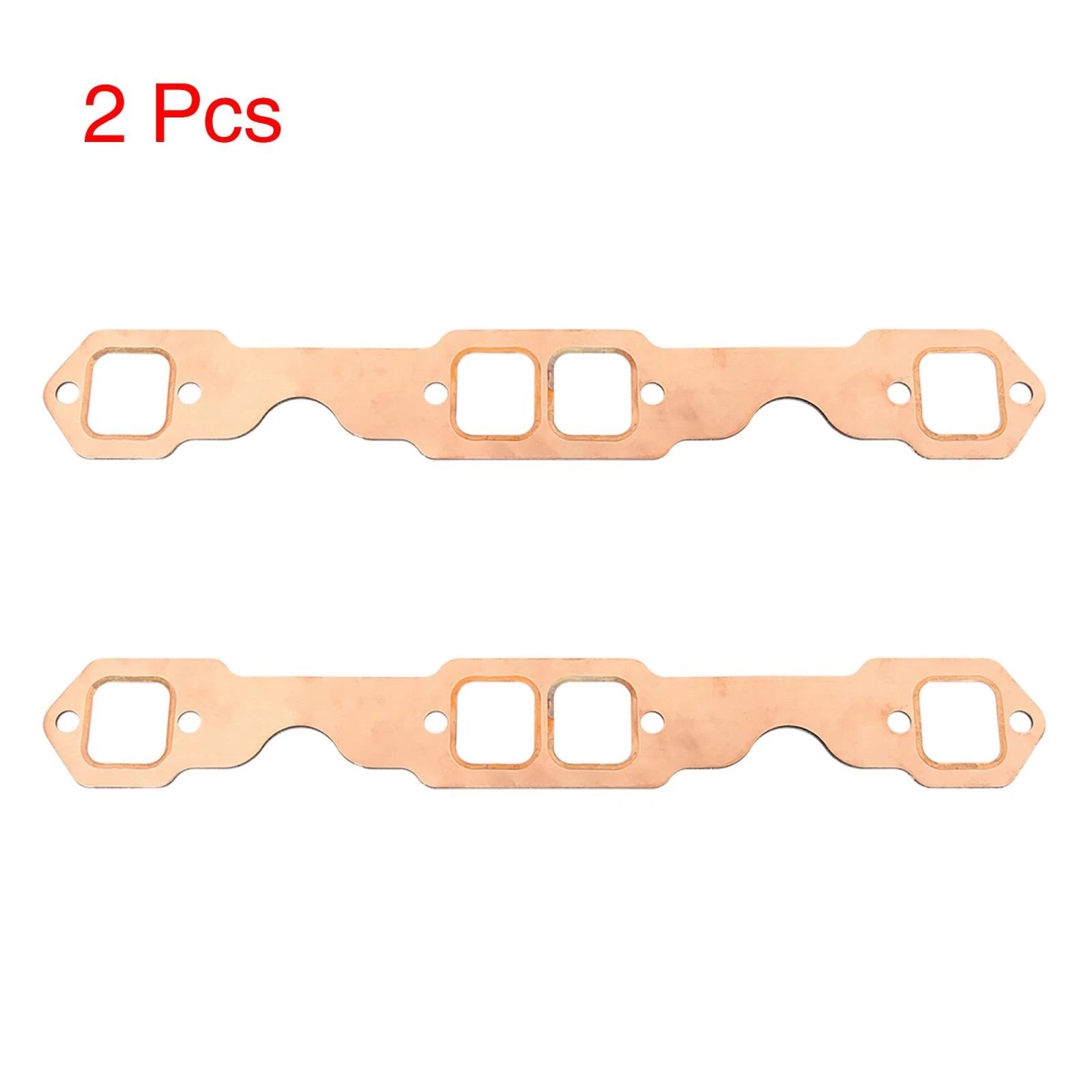 2X Exhaust Manifold Gasket for Chevy 327 305 350 383 (Square Port)