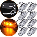 8pcs Yellow Mini Sealed Trailer Clearance Light for RV Trailer (No Year)