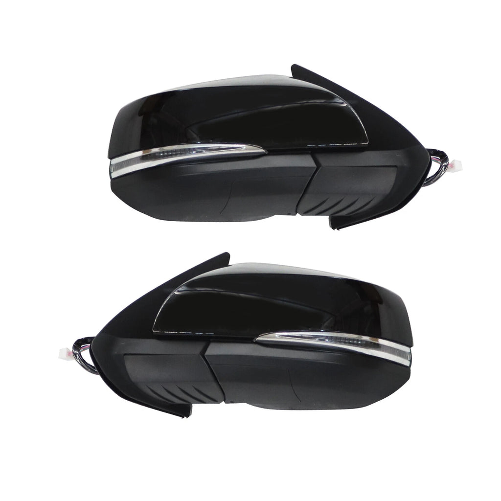 LH & RH Black Powered Heated Mirror with Signal Light for Toyota Tacoma (2016–2021)