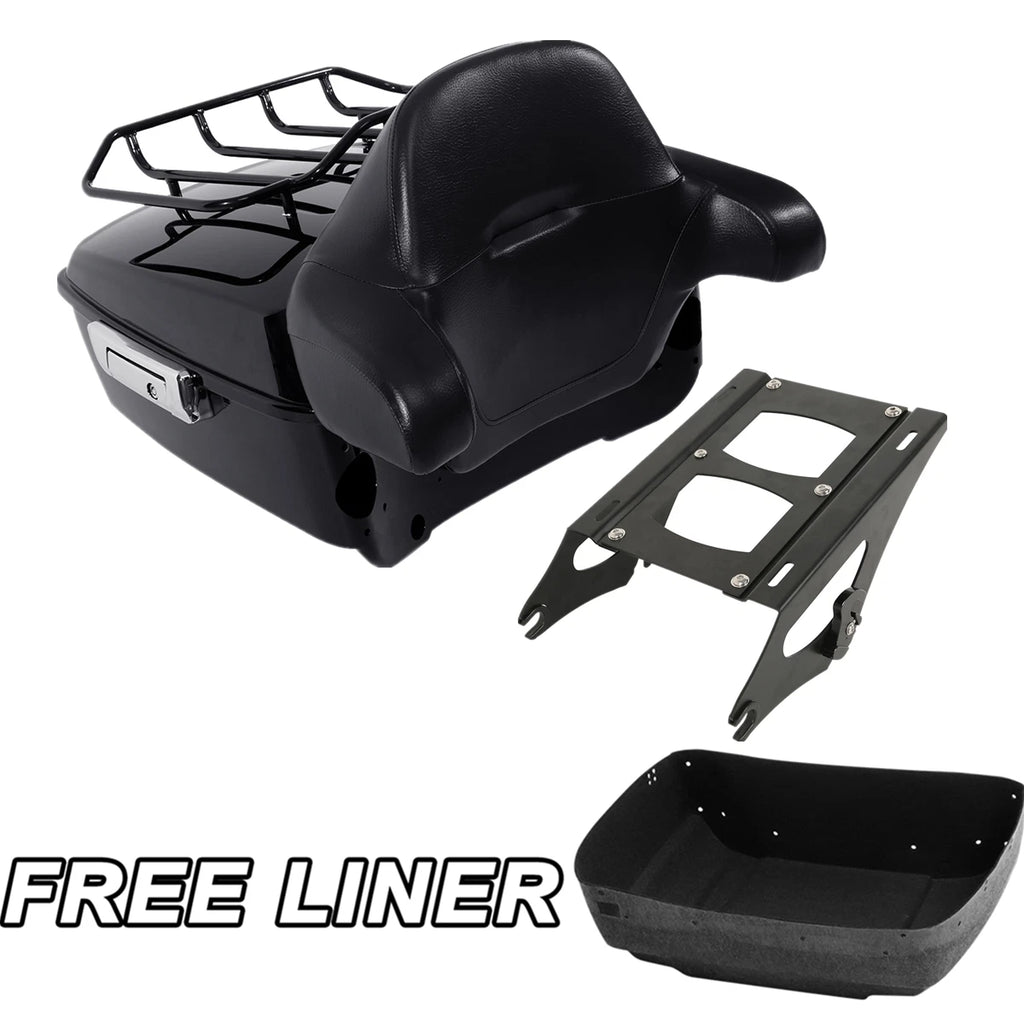 Trunk Backrest Luggage Mount Rack for Harley Touring Glide (2014–2026)