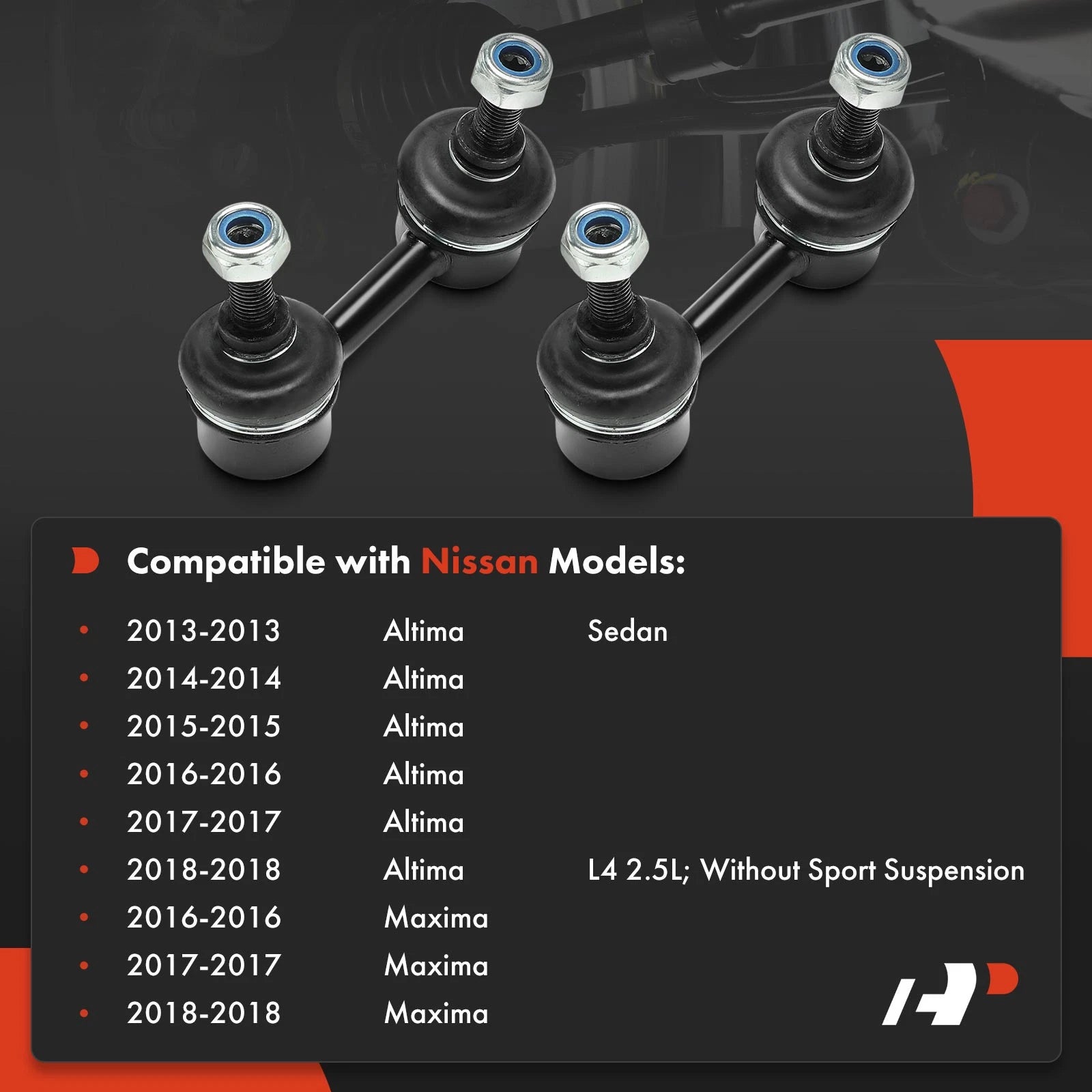 2X Rear Stabilizer Sway Bar Link for Nissan Altima Maxima (2012-2018)