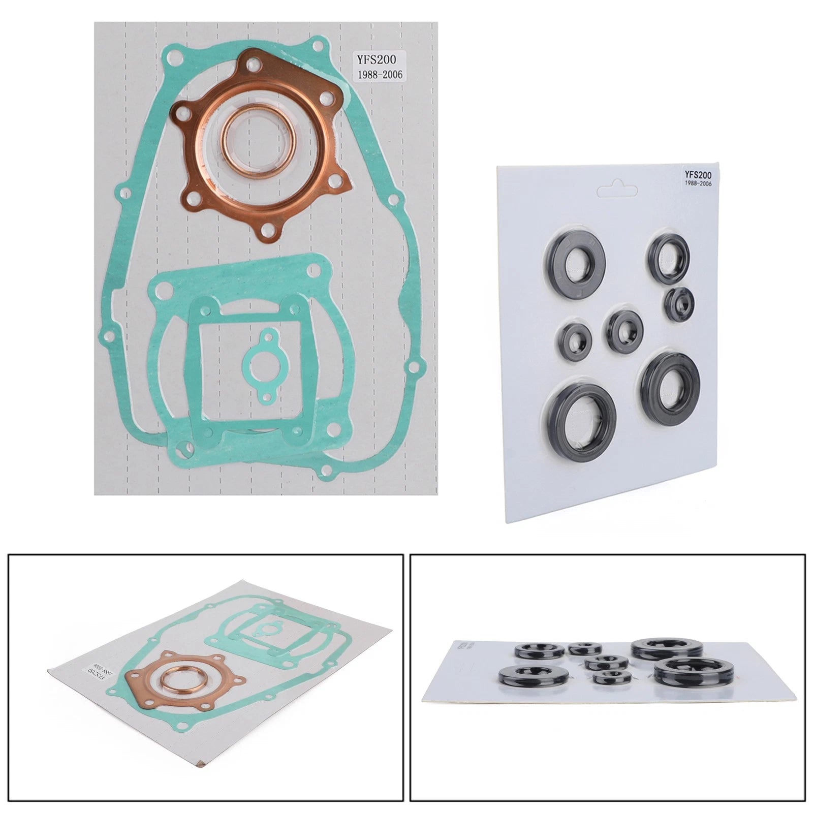 Complete Engine Gasket Kit Set w/Oil Seals for Yamaha Blaster YFS200 (1988–2005)