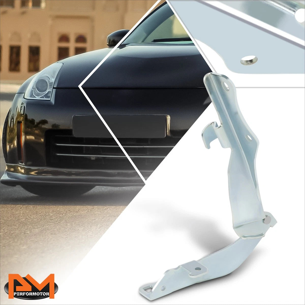 RH Engine Hood Hinge for Nissan 350Z (2003–2009) OE Factory Style Steel