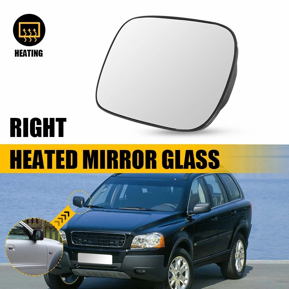 Passenger Side Heated Mirror Glass for Volvo XC70 XC90 (2003–2006)