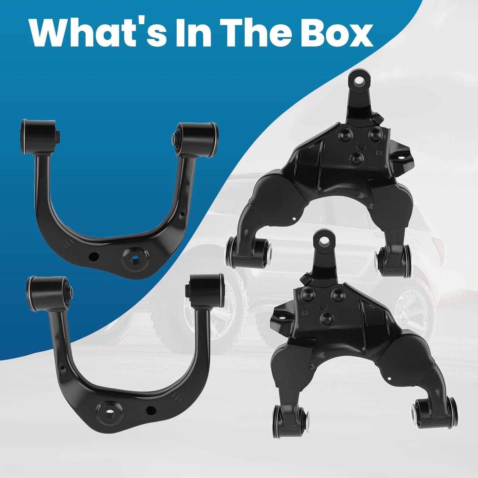 4X Front Upper & Lower Control Arm for Toyota Sequoia (2001–2003)