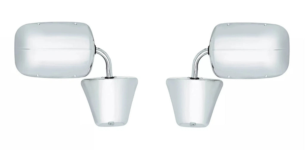 Exterior Door Mirrors Stainless Steel Replacement Pair for GMC Truck (1973–1991)