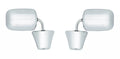 Exterior Door Mirrors Stainless Steel Replacement Pair for GMC Truck (1973–1991)