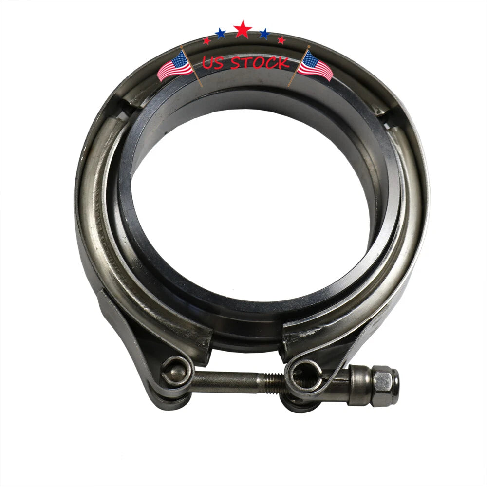 3" V-Band Clamp with 2 Flange Kit for Exhaust Downpipe (Universal)