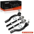 Set of 4 Front Inner & Outer Tie Rod Ends for Ford Edge, Lincoln MKX (2007–2014)