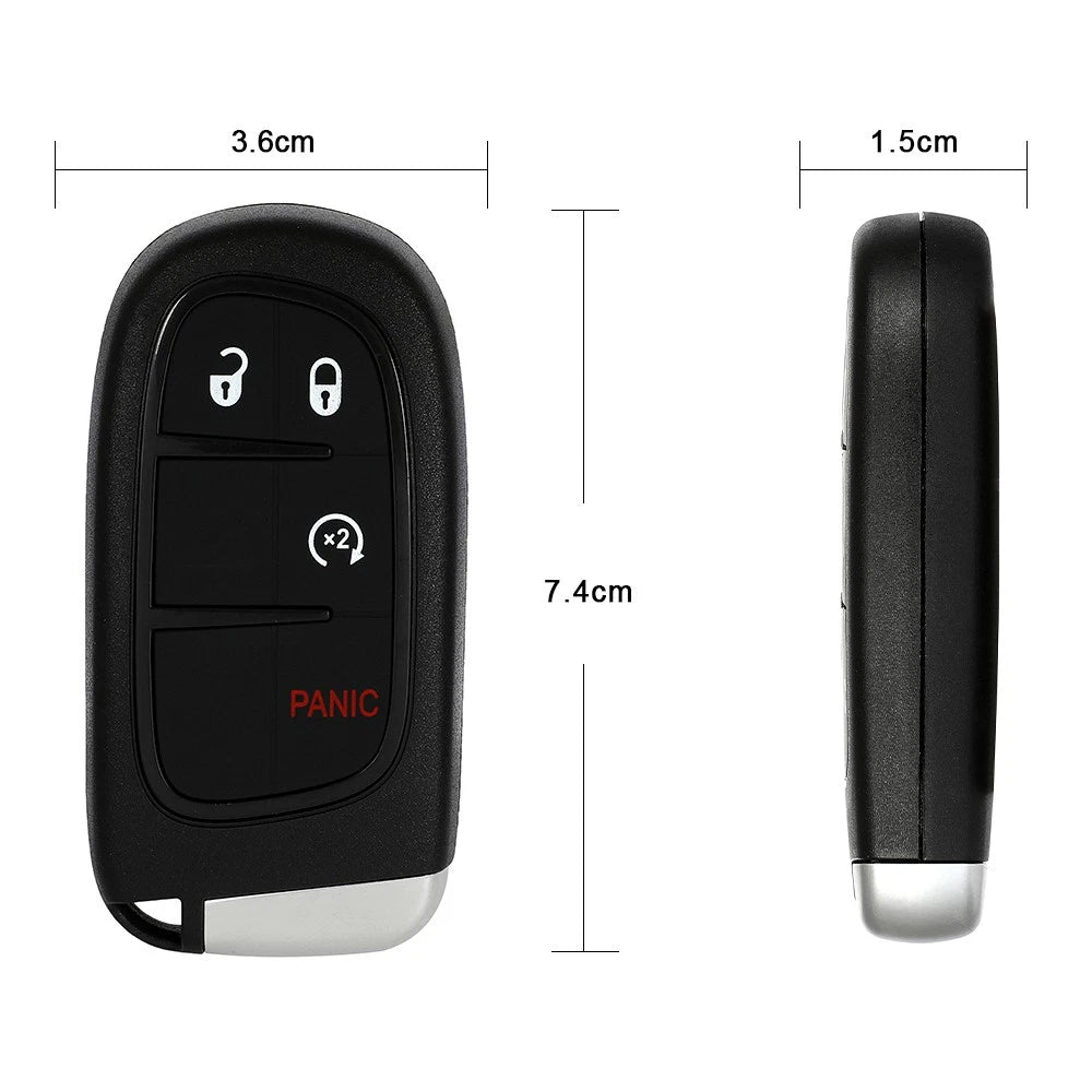 2 Key Fob Shells for Jeep Cherokee (2014–2021)