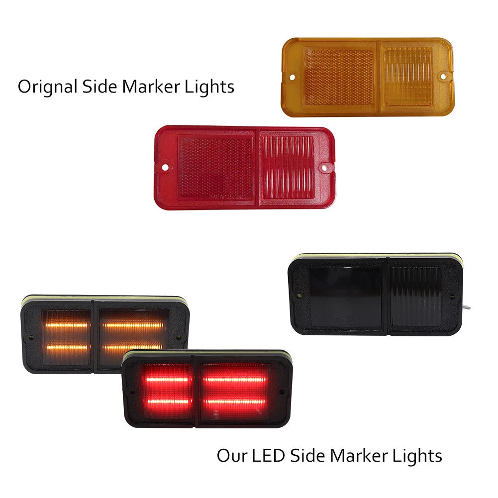 Smoke LED Side Marker Lights for Chevrolet GMC C/K Trucks (1968–1972)