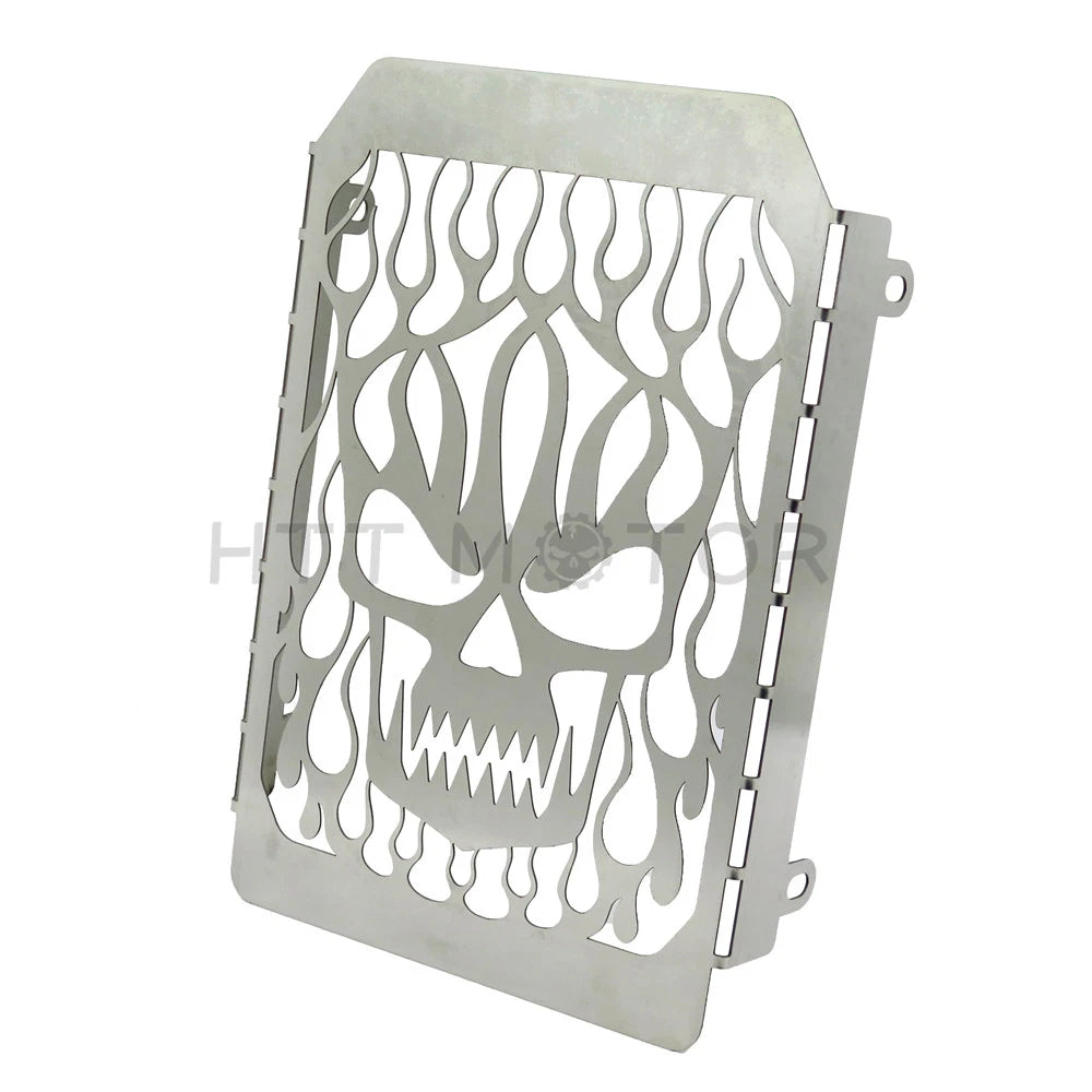 Chrome Skull Flame Radiator Grille Cover for Kawasaki Vulcan VN 1500 (1996–2008)