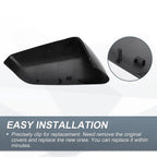Left Side Rearview Mirror Cover Cap Gloss Black for Chevy Equinox (2010–2017)