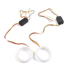 2X White Amber 95MM Switchback LED Angel Eyes Halo Rings for Car Headlight Retrofit