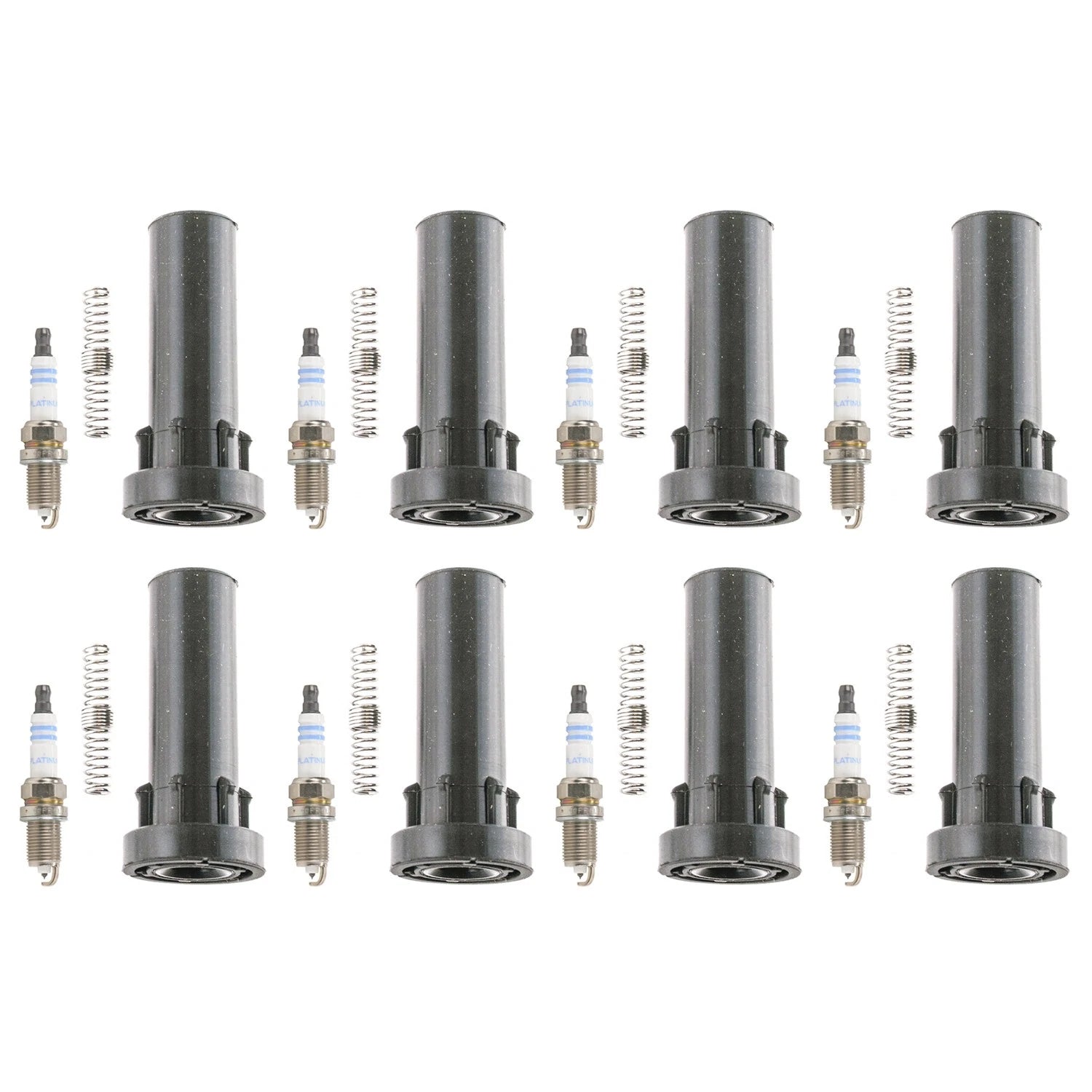 Set of 8 Bosch Platinum Spark Plugs & Denso Ignition Coil Boot Kit for Durango 4.7L V8 (2004–2009)