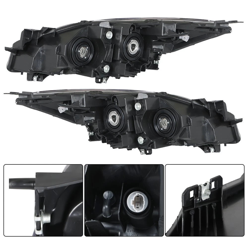 Set of 2 Headlamps for Mazda 3 (2010–2013) Halogen