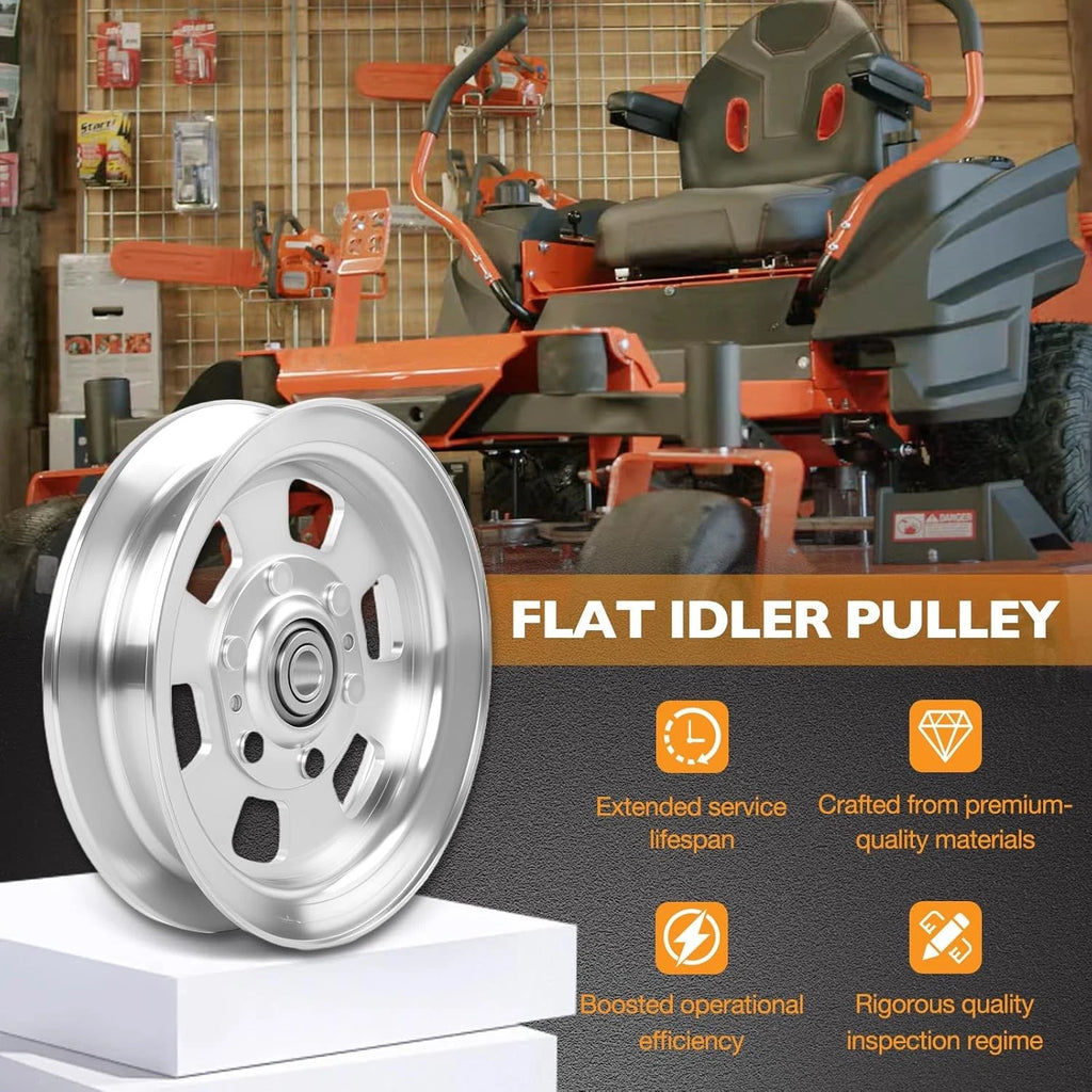 2X Flat Idler Pulley for Bad Boy Ferris Simplicity Snapper (48"-54")