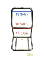 Marine SS Chair Seat Frame for (1in OD Tube, T 24 3/4in x W 16 5/8in)