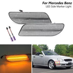 Set of 2 Clear LED Side Marker Lights for Mercedes Benz SLK R170 CLK320 (1998–2004)