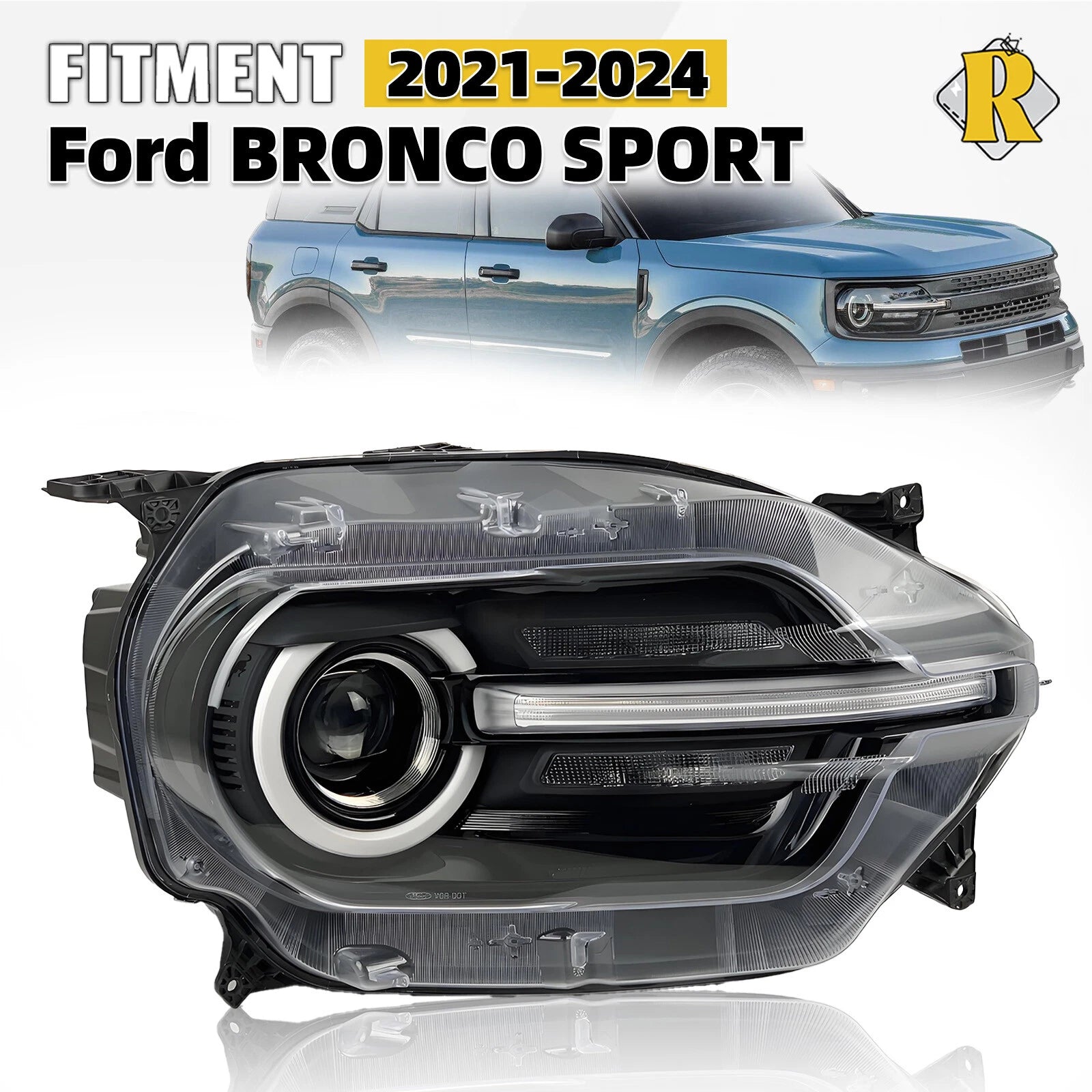 Projector Headlight for Ford Bronco Sport (2021–2024) - Passenger